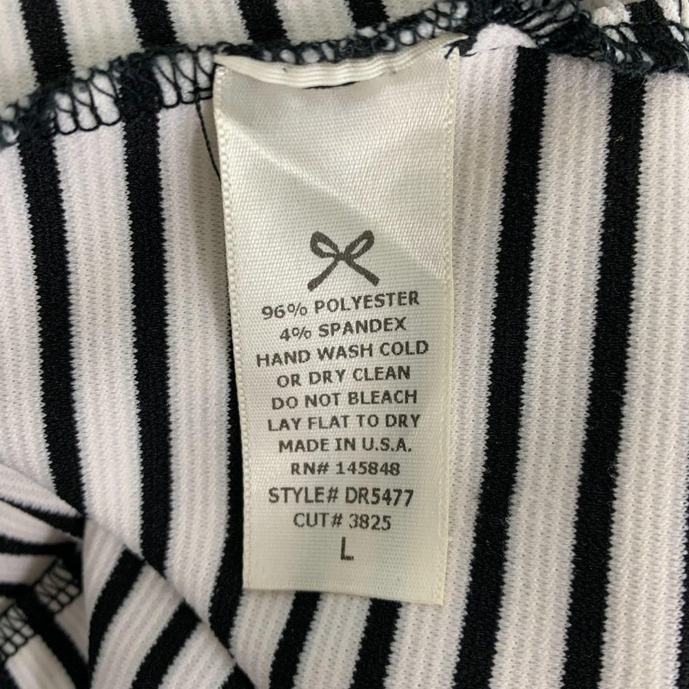 Everly Large Dress Anthro Anthropologie Black Whit - Picture 7 of 7